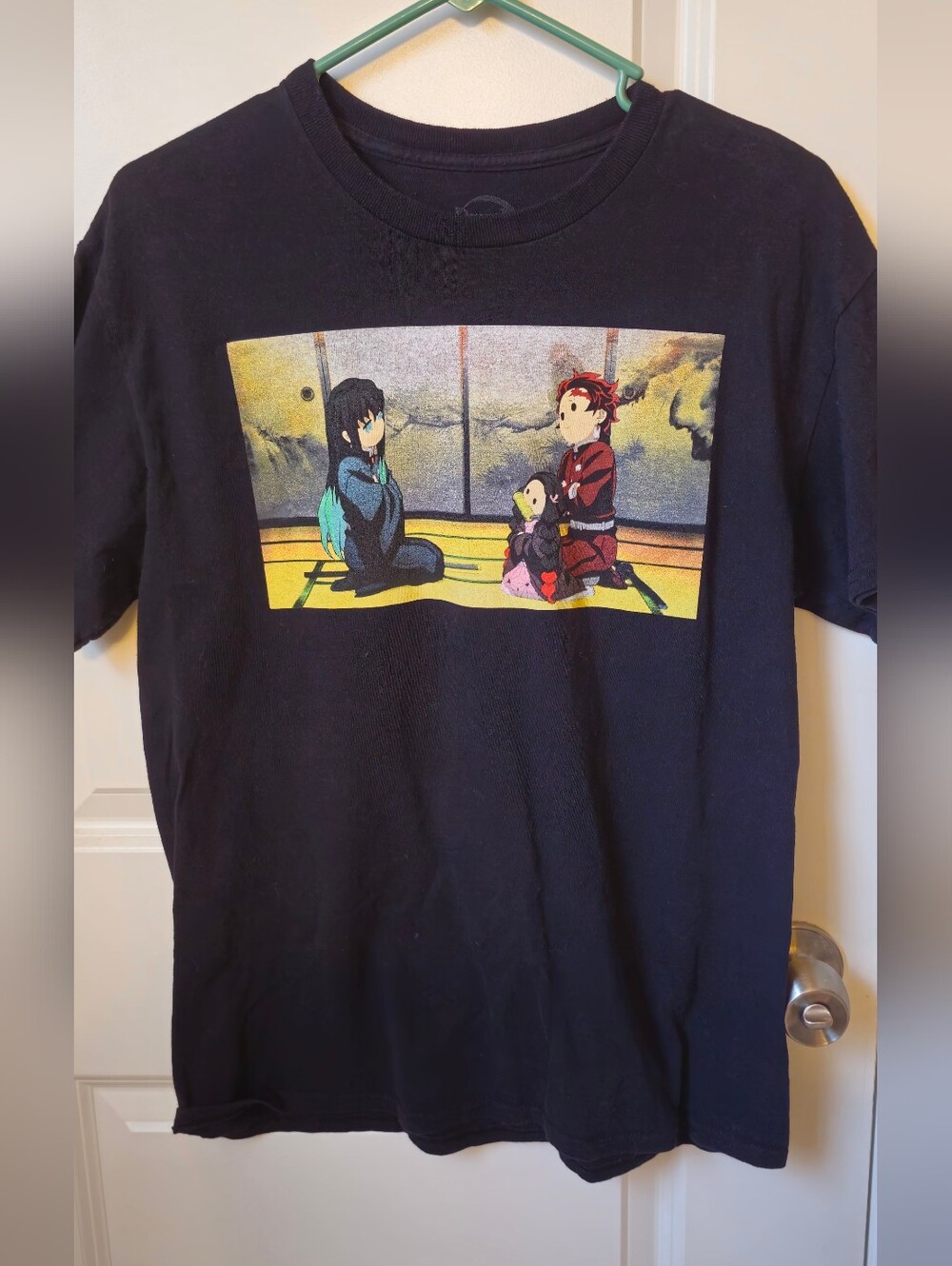 Demon Slayer Graphic Tee - Black with Red Accents